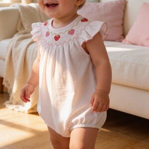 NWT Magnolia Baby - STRAWBERRY PATCH BISHOP BUBBLE 12M